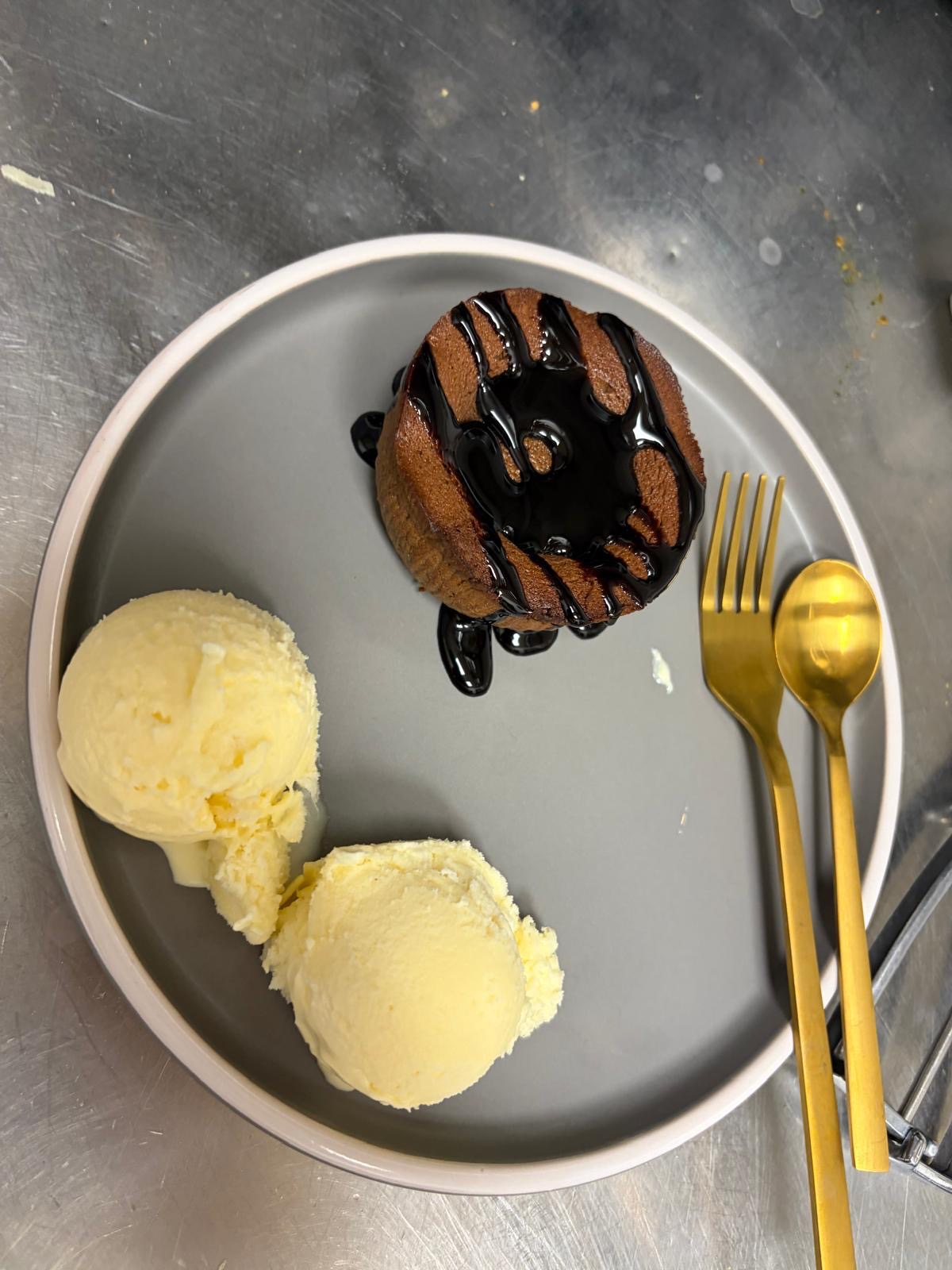 Warmer Schokokuchen
